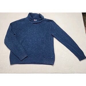 CHAPS Men Blue Mock Neck‎ Sweater Size Large-